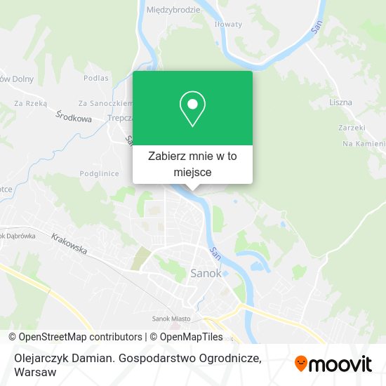 Mapa Olejarczyk Damian. Gospodarstwo Ogrodnicze