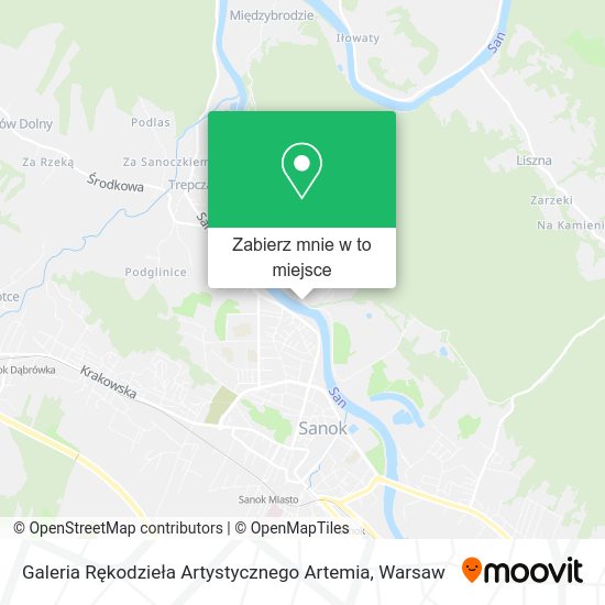 Mapa Galeria Rękodzieła Artystycznego Artemia