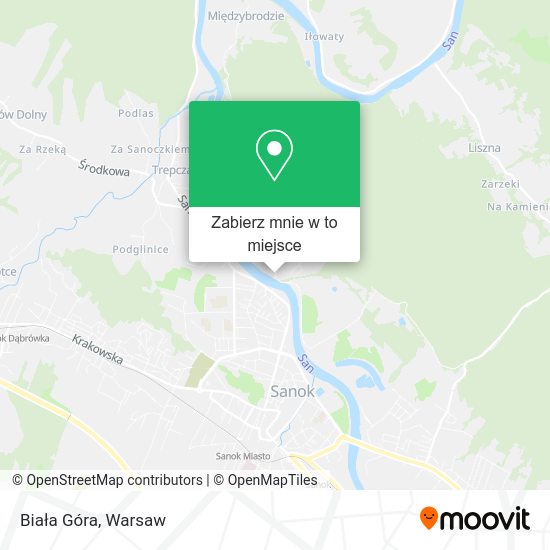 Mapa Biała Góra