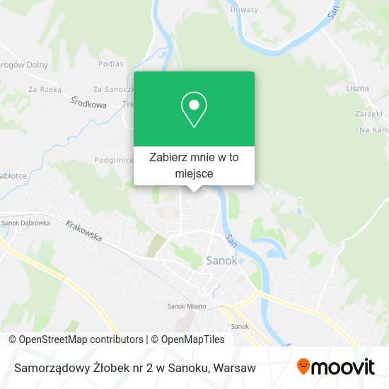 Mapa Samorządowy Żłobek nr 2 w Sanoku