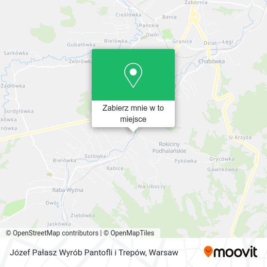 Mapa Józef Pałasz Wyrób Pantofli i Trepów