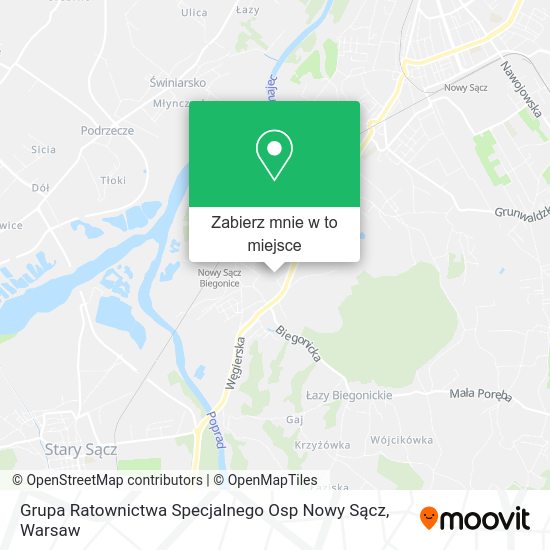 Mapa Grupa Ratownictwa Specjalnego Osp Nowy Sącz