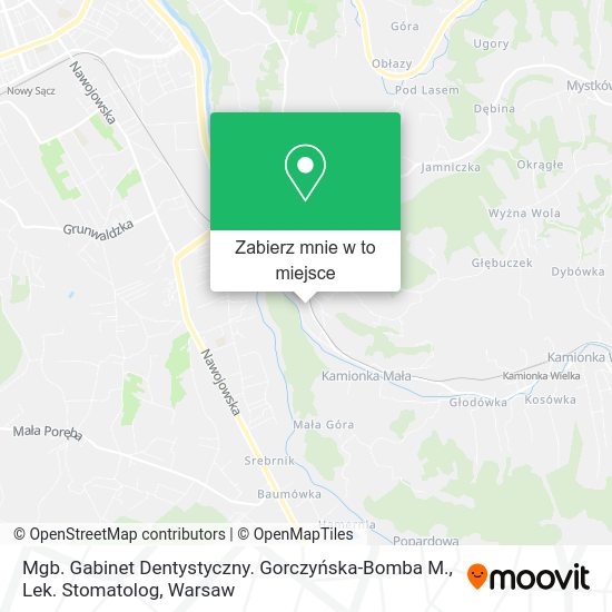 Mapa Mgb. Gabinet Dentystyczny. Gorczyńska-Bomba M., Lek. Stomatolog