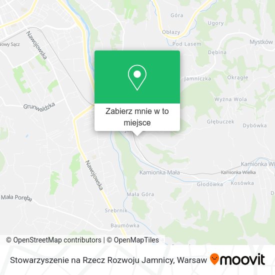 Mapa Stowarzyszenie na Rzecz Rozwoju Jamnicy