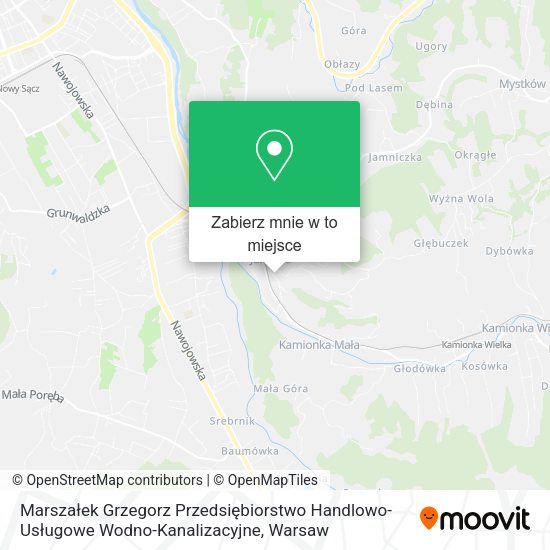 Mapa Marszałek Grzegorz Przedsiębiorstwo Handlowo-Usługowe Wodno-Kanalizacyjne