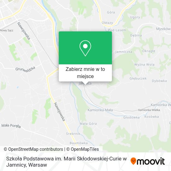 Mapa Szkoła Podstawowa im. Marii Skłodowskiej-Curie w Jamnicy