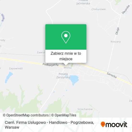 Mapa Cierń. Firma Usługowo - Handlowo - Pogrzebowa