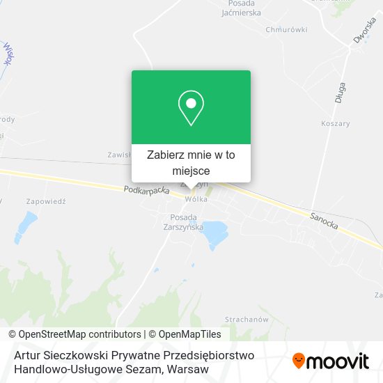 Mapa Artur Sieczkowski Prywatne Przedsiębiorstwo Handlowo-Usługowe Sezam