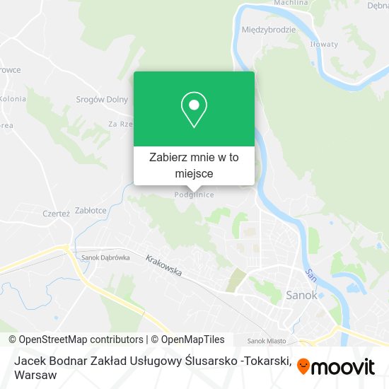 Mapa Jacek Bodnar Zakład Usługowy Ślusarsko -Tokarski