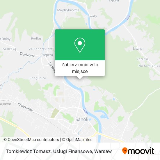 Mapa Tomkiewicz Tomasz. Usługi Finansowe