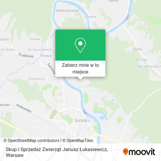 Mapa Skup i Sprzedaż Zwierząt Janusz Łukasiewicz