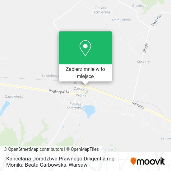 Mapa Kancelaria Doradztwa Prawnego Diligentia mgr Monika Beata Garbowska