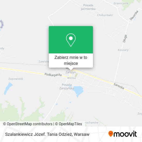 Mapa Szałankiewicz Józef. Tania Odzież