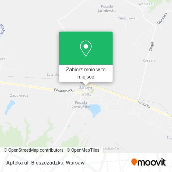 Mapa Apteka ul. Bieszczadzka