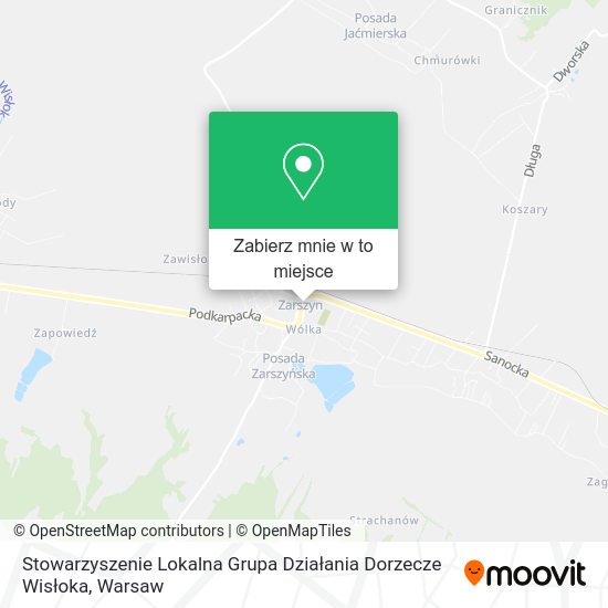 Mapa Stowarzyszenie Lokalna Grupa Działania Dorzecze Wisłoka