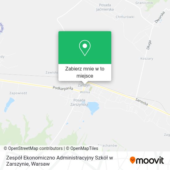 Mapa Zespół Ekonomiczno Administracyjny Szkół w Zarszynie