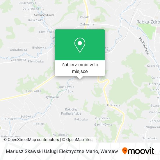 Mapa Mariusz Skawski Usługi Elektryczne Mario