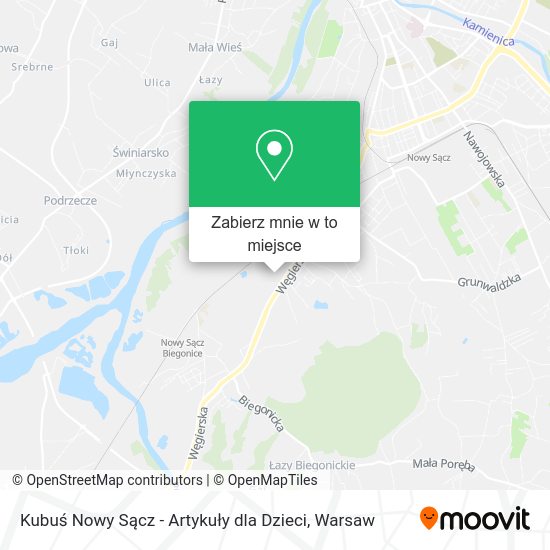 Mapa Kubuś Nowy Sącz - Artykuły dla Dzieci