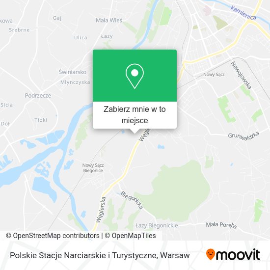 Mapa Polskie Stacje Narciarskie i Turystyczne