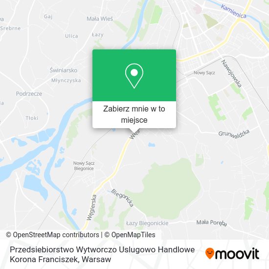 Mapa Przedsiebiorstwo Wytworczo Uslugowo Handlowe Korona Franciszek