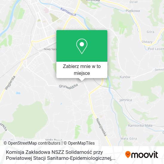 Mapa Komisja Zakładowa NSZZ Solidarność przy Powiatowej Stacji Sanitarno-Epidemiologicznej