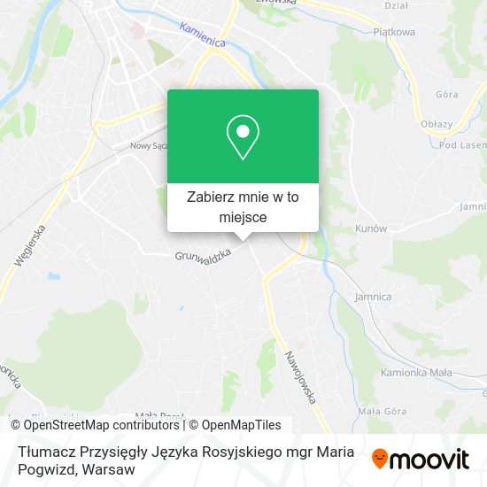 Mapa Tłumacz Przysięgły Języka Rosyjskiego mgr Maria Pogwizd