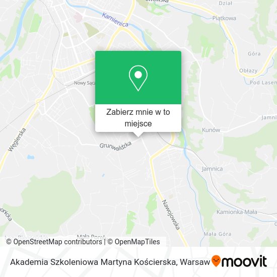 Mapa Akademia Szkoleniowa Martyna Kościerska