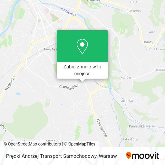 Mapa Prędki Andrzej Transport Samochodowy