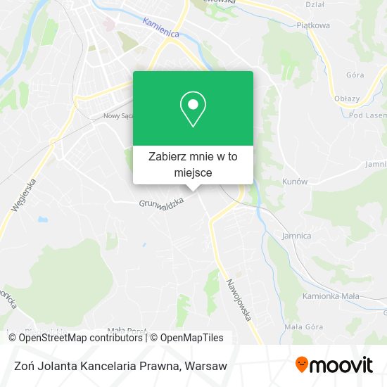 Mapa Zoń Jolanta Kancelaria Prawna