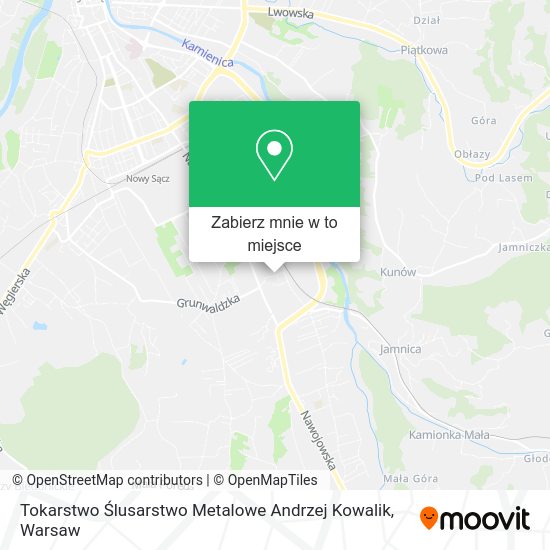 Mapa Tokarstwo Ślusarstwo Metalowe Andrzej Kowalik