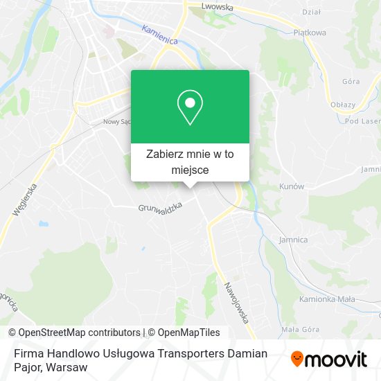 Mapa Firma Handlowo Usługowa Transporters Damian Pajor