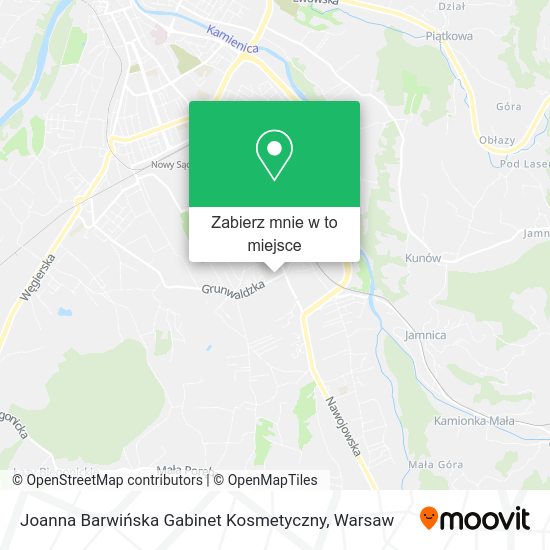 Mapa Joanna Barwińska Gabinet Kosmetyczny