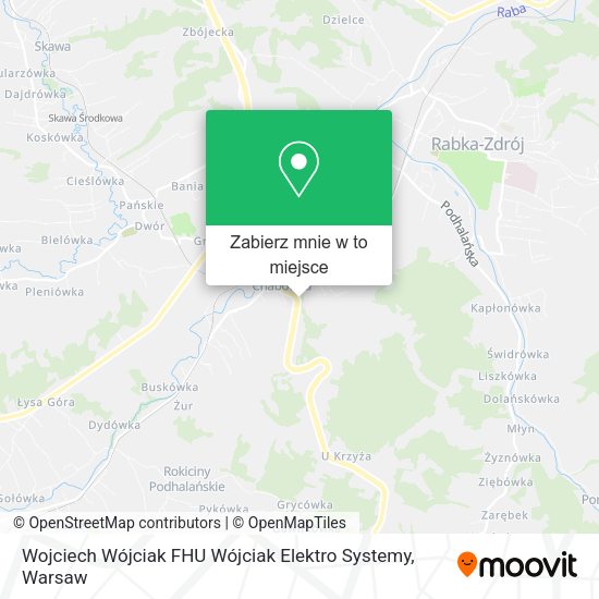 Mapa Wojciech Wójciak FHU Wójciak Elektro Systemy