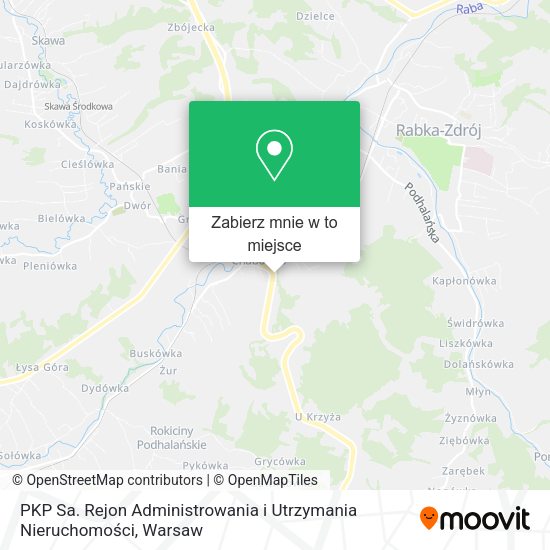 Mapa PKP Sa. Rejon Administrowania i Utrzymania Nieruchomości