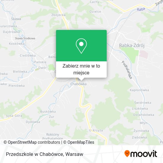 Mapa Przedszkole w Chabówce