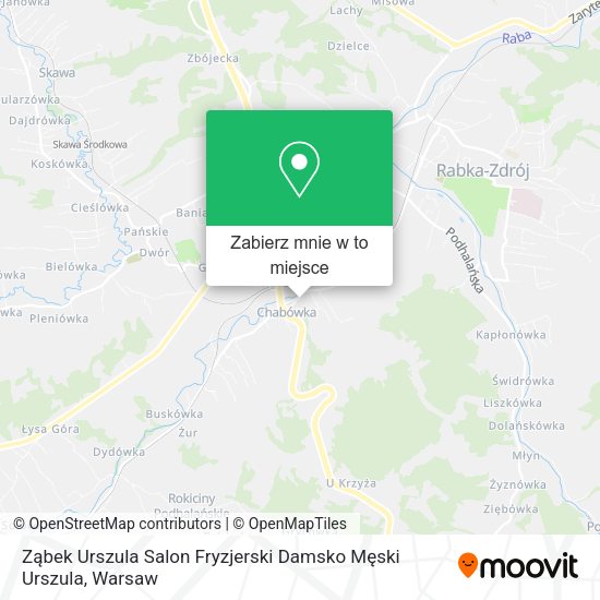 Mapa Ząbek Urszula Salon Fryzjerski Damsko Męski Urszula