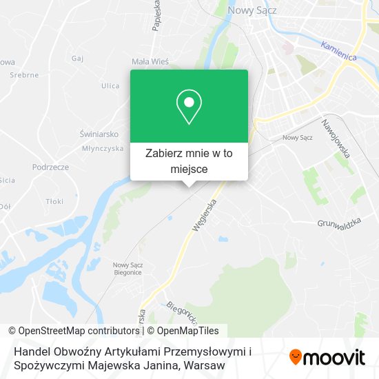 Mapa Handel Obwoźny Artykułami Przemysłowymi i Spożywczymi Majewska Janina