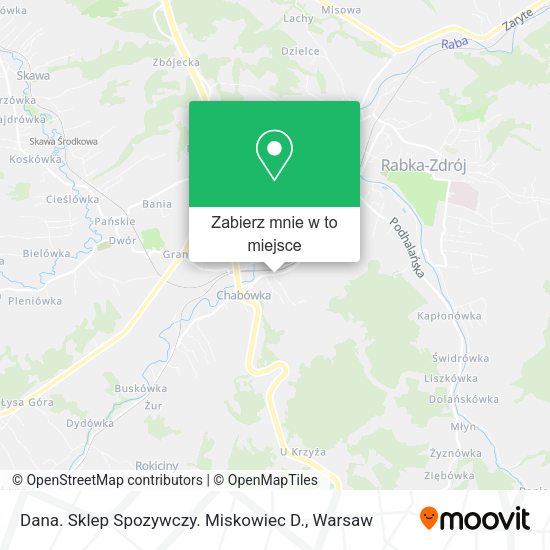 Mapa Dana. Sklep Spozywczy. Miskowiec D.