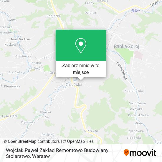 Mapa Wójciak Paweł Zakład Remontowo Budowlany Stolarstwo