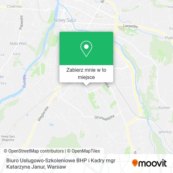 Mapa Biuro Usługowo-Szkoleniowe BHP i Kadry mgr Katarzyna Janur