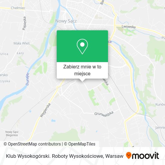 Mapa Klub Wysokogórski. Roboty Wysokościowe