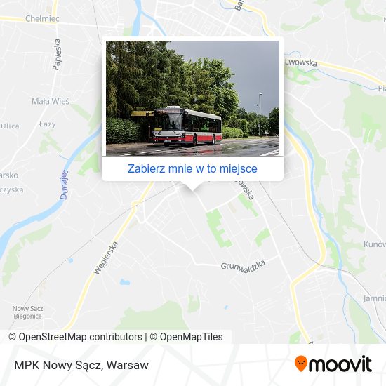 Mapa MPK Nowy Sącz