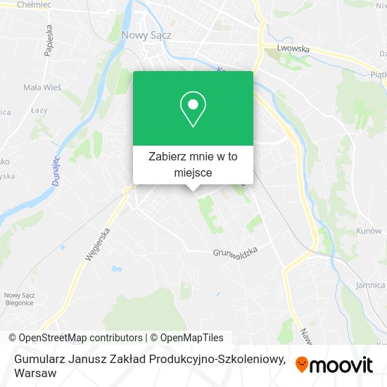 Mapa Gumularz Janusz Zakład Produkcyjno-Szkoleniowy