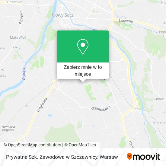 Mapa Prywatna Szk. Zawodowa w Szczawnicy