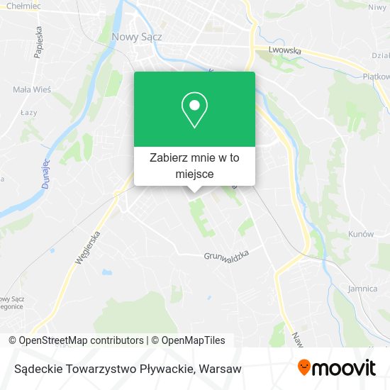 Mapa Sądeckie Towarzystwo Pływackie