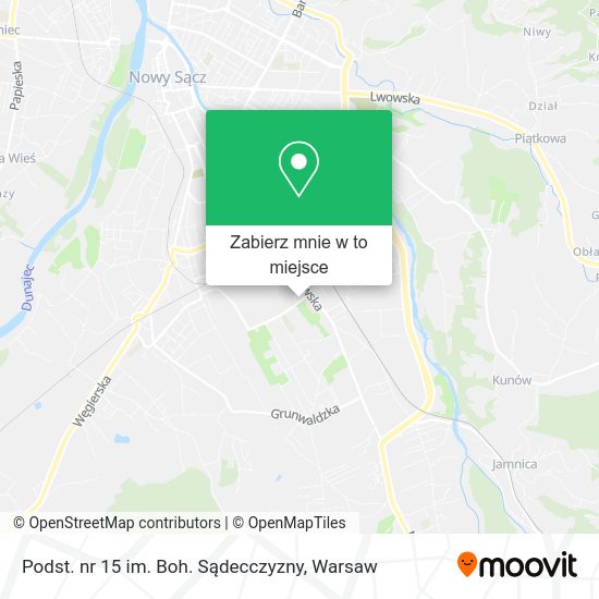 Mapa Podst. nr 15 im. Boh. Sądecczyzny