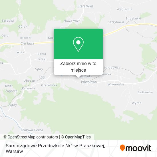 Mapa Samorządowe Przedszkole Nr1 w Ptaszkowej