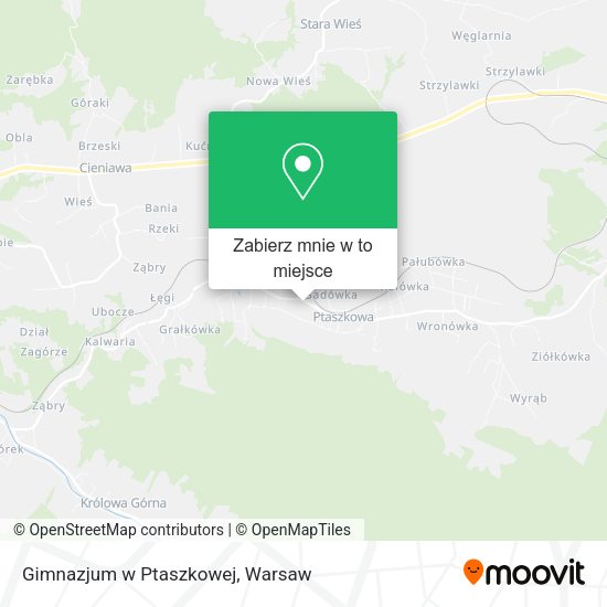 Mapa Gimnazjum w Ptaszkowej