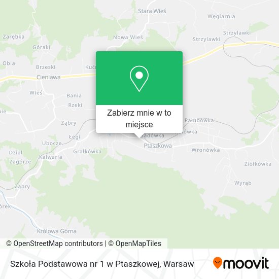 Mapa Szkoła Podstawowa nr 1 w Ptaszkowej