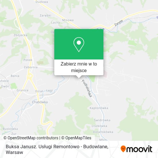 Mapa Buksa Janusz. Usługi Remontowo - Budowlane